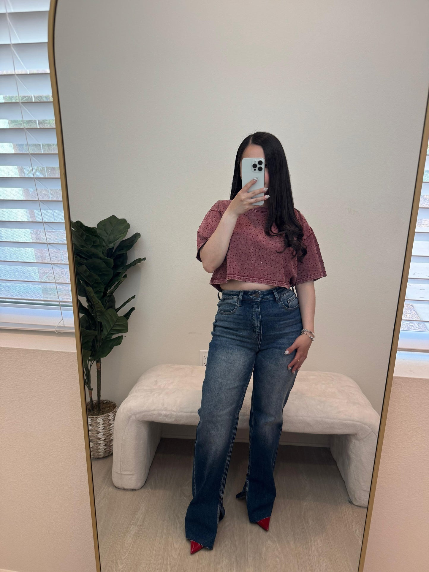 THALIA CROP TOP DE BRILLOS