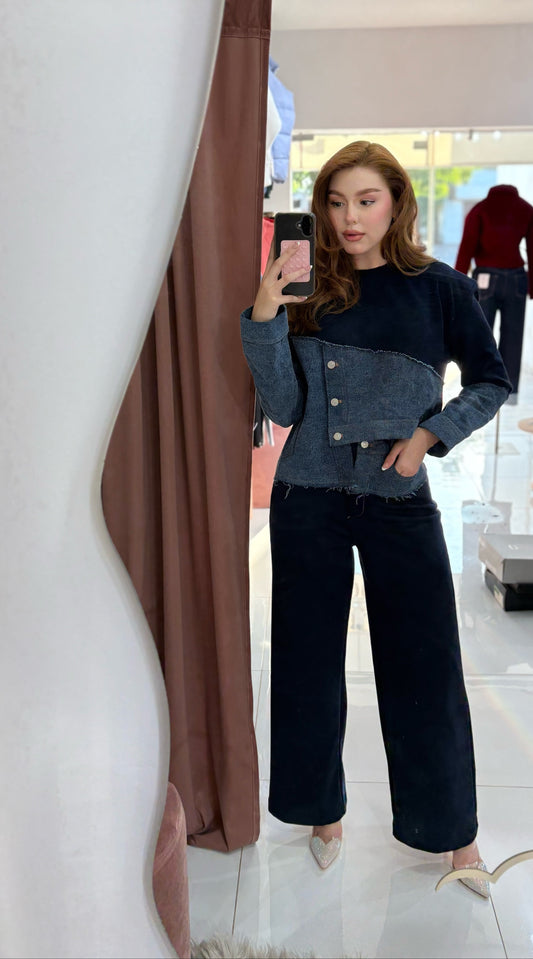 SET DENIM ASIMETRICO