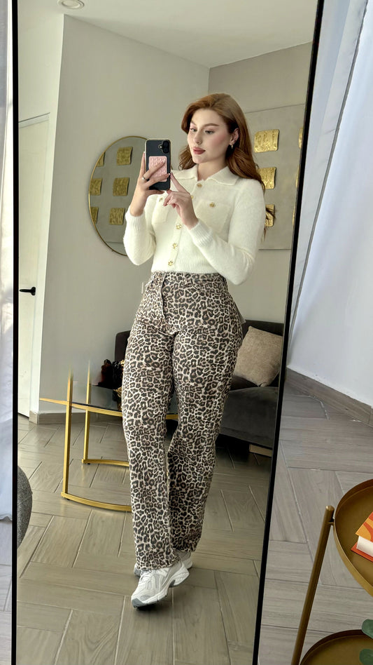 ANIMAL PRINT JEANS